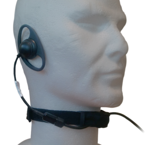 Flexible Throat Microphone with Single Ear Piece